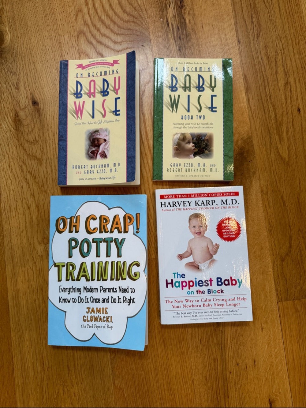 Baby Book Bundle - Baby Wise 1 and 2, Happiest Baby, Oh Crap Potty Training